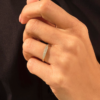 Gold-plated sterling silver ring with a refined minimalist silhouette