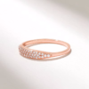 Minimalist ring with premium CZ diamond pave detailing