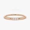 Thin minimalist ring in 925 sterling silver and gold plating