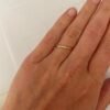 Elegant ring with three round Premium CZ diamond stones