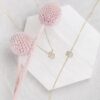 Minimalistic 925 Sterling Silver Diamond Hamsa Necklace - Image 2