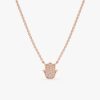Minimalistic 925 Sterling Silver Diamond Hamsa Necklace - Image 3