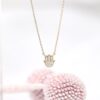 Minimalistic 925 Sterling Silver Diamond Hamsa Necklace - Image 6