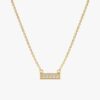 Minimalistic Design Diamond Bar Necklace