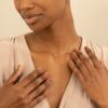 Minimalistic Design Diamond Bar Necklace - Image 2