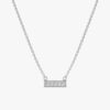 Minimalistic Design Diamond Bar Necklace - Image 3