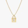Minimalistic Diamond Padlock Necklace