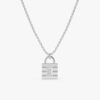 Minimalistic Diamond Padlock Necklace - Image 2
