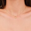 Minimalistic Diamond Padlock Necklace - Image 5