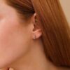 Huggie earrings with an 8.5 mm inner hoop measurement