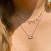 Moonstone And Diamond Teardrop Necklace - Image 2