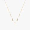 Multi Diamond Bar Necklace