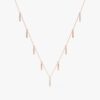Multi Diamond Bar Necklace - Image 5