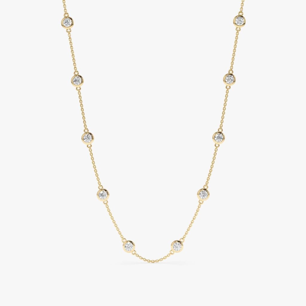 Multi Diamond By The Yard Necklace