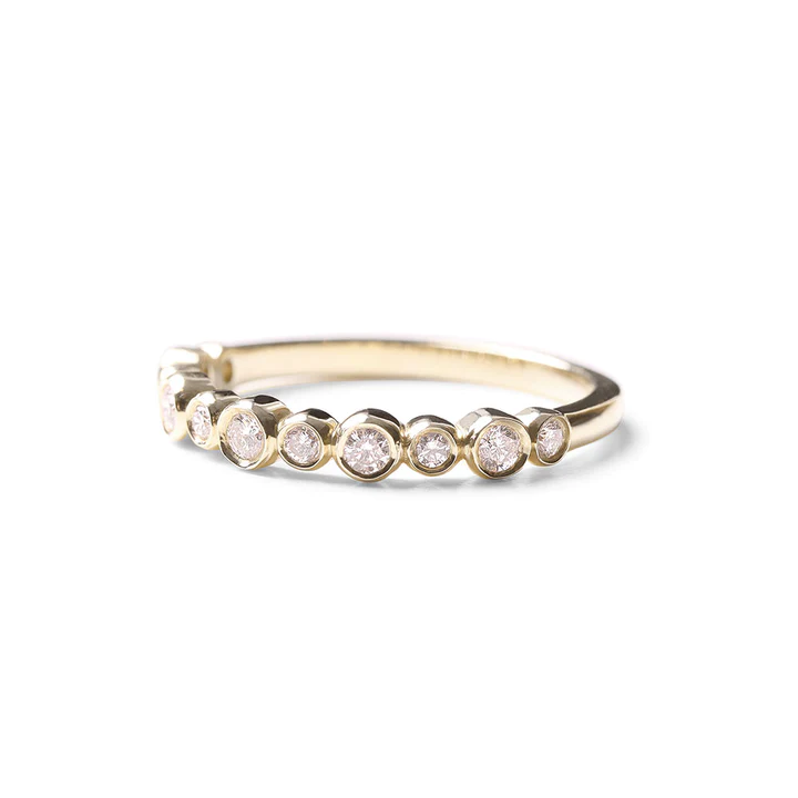 Naomi Bezeled Diamond Stacking Ring