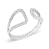 Offset open diamond ring with modern asymmetrical design