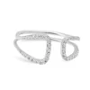 Sleek open ring with a subtle offset shape