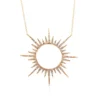Open Sun Diamond Necklace with a bright balanced pendant design