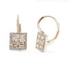Oscar Earrings With Baguette and Pave Diamonds