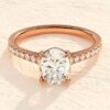 Oval cut 4ct engagement ring with solitaire setting
