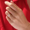 Oval cut 4ct engagement ring with 1.50 mm band