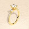 Solitaire engagement ring with premium CZ diamond stone