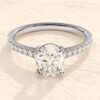 Classic oval cut engagement ring in a clean profile
