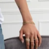 Paperclip chain bracelet with bold rectangular links