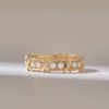 Eternity ring with premium CZ diamond pave setting