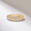 Pave Diamond Eternity Ball Ring | 925 Sterling Silver Wedding Band | Stackable Ring - Image 4