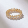 Pave Diamond Eternity Ball Ring | 925 Sterling Silver Wedding Band | Stackable Ring - Image 7