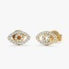 Pave Diamond Evil Eye Studs