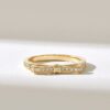 Ribbon ring with premium CZ diamonds in a pave setting