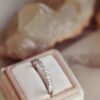 Modern band ring with thick gold plating and polished shine