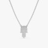 Paved Diamond Hamsa Hand Necklace - Image 2