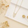 Paved Diamond Hamsa Hand Necklace - Image 4