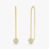 Paved Diamond Threader Earrings