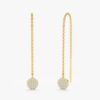 Paved Diamond Threader Earrings - Image 2