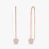 Paved Diamond Threader Earrings - Image 4