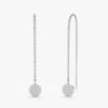Paved Diamond Threader Earrings - Image 7