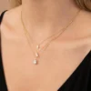 Pear Cut Diamond Necklace | Diamond Necklace | 925 Sterling Silvert 925 Sterling Silver pear necklace - Image 4