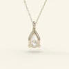 Pear Cut Diamond Necklace | Diamond Necklace | 925 Sterling Silvert 925 Sterling Silver pear necklace - Image 5