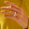 Sterling silver ring finished with thick gold plating