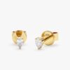 Pear-Cut Diamond Studs