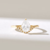 Sterling silver ring featuring a pear-cut CZ solitaire stone