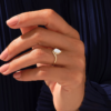 Gold-plated sterling silver engagement ring with sleek band