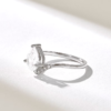 Pear diamond ring with elongated teardrop silhouette