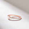 Pear diamond ring featuring a 1.41 mm band width