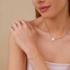 Pearl Heart & Diamond Cuban Chain Necklace - Image 4