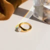 Refined Pearl Signet Ring with a classic pearl accent